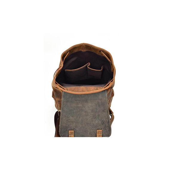 Buffalo Leather Backpack Handmade Unisex Travel Outdoor Bag