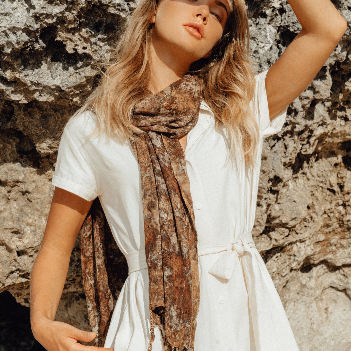 Marfa Handwoven Cotton Scarf - Stylemz