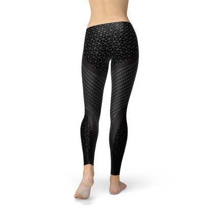 Womens Carbon Fiber Sports Leggings - Stylemz