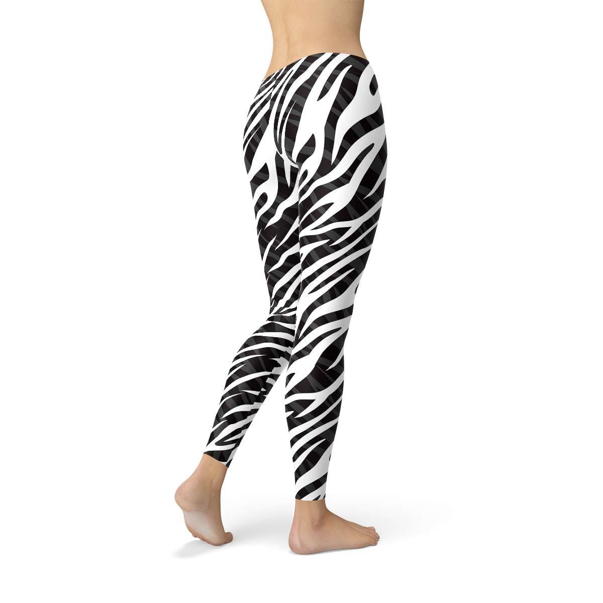 Womens Zebra Stripes Leggings - Stylemz