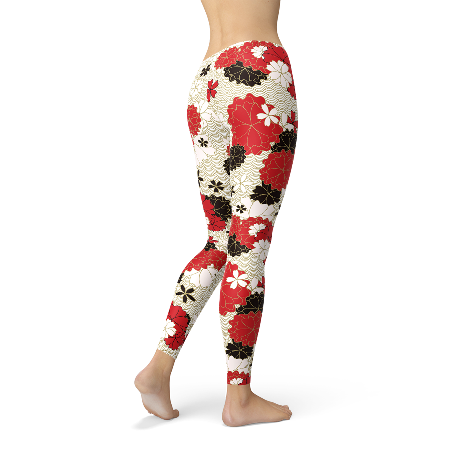 Womens Japanese Cherry Blossom Leggings - Stylemz