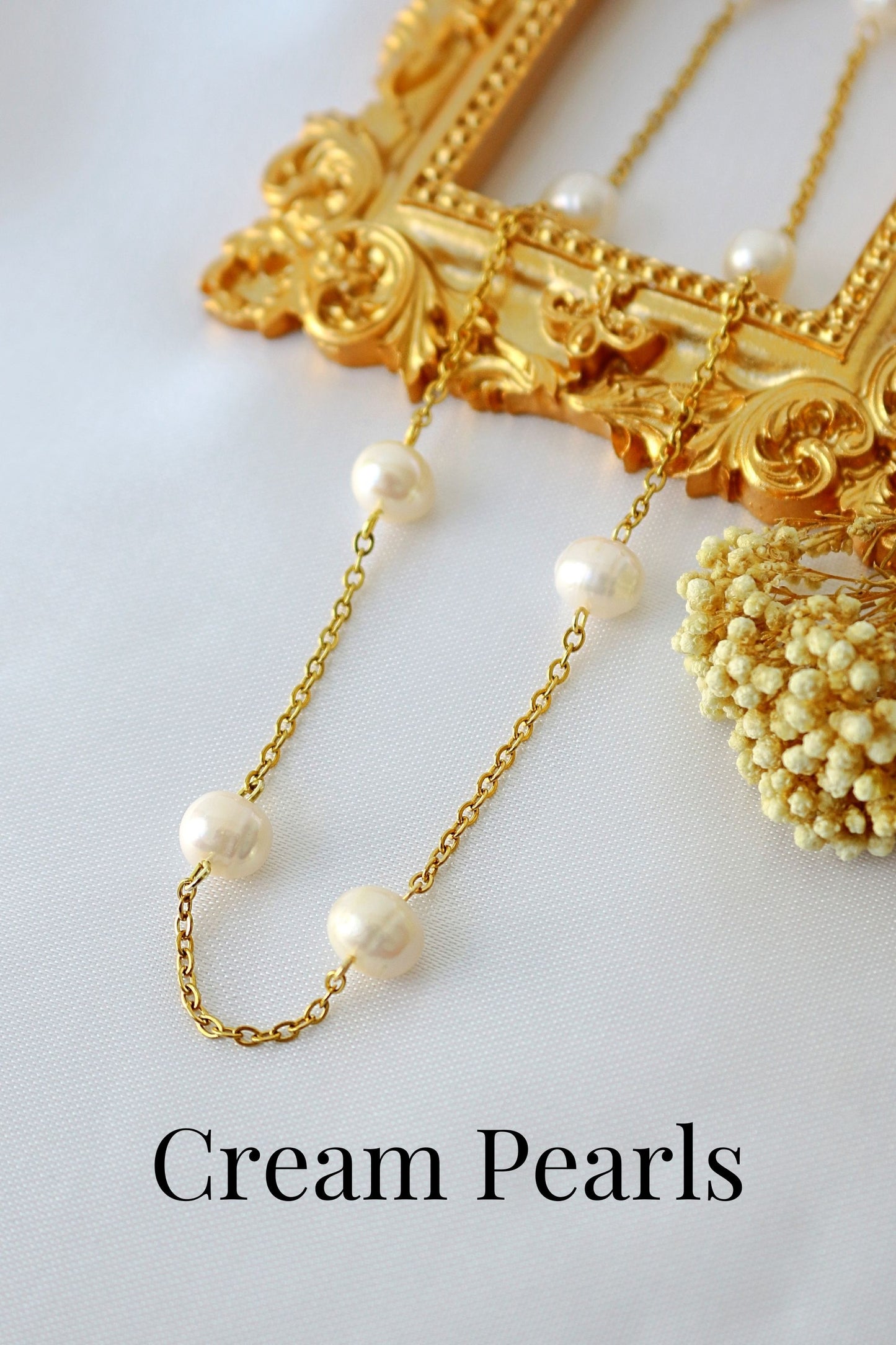 24K Baroque Freshwater Pearls Chain Choker - Elegant Design