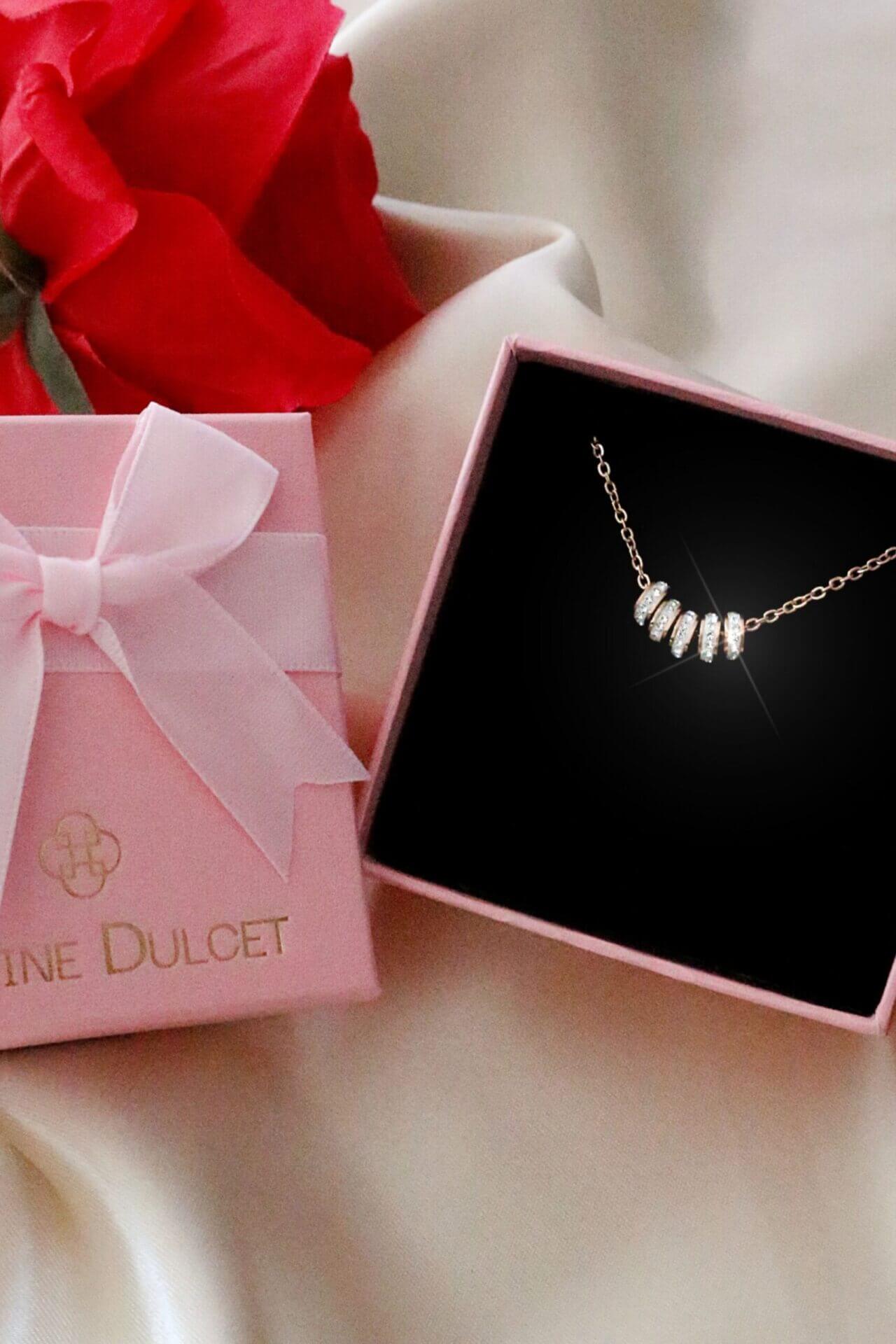 Dainty 18 Karats Rose Gold Filled Necklace with CZ Charm