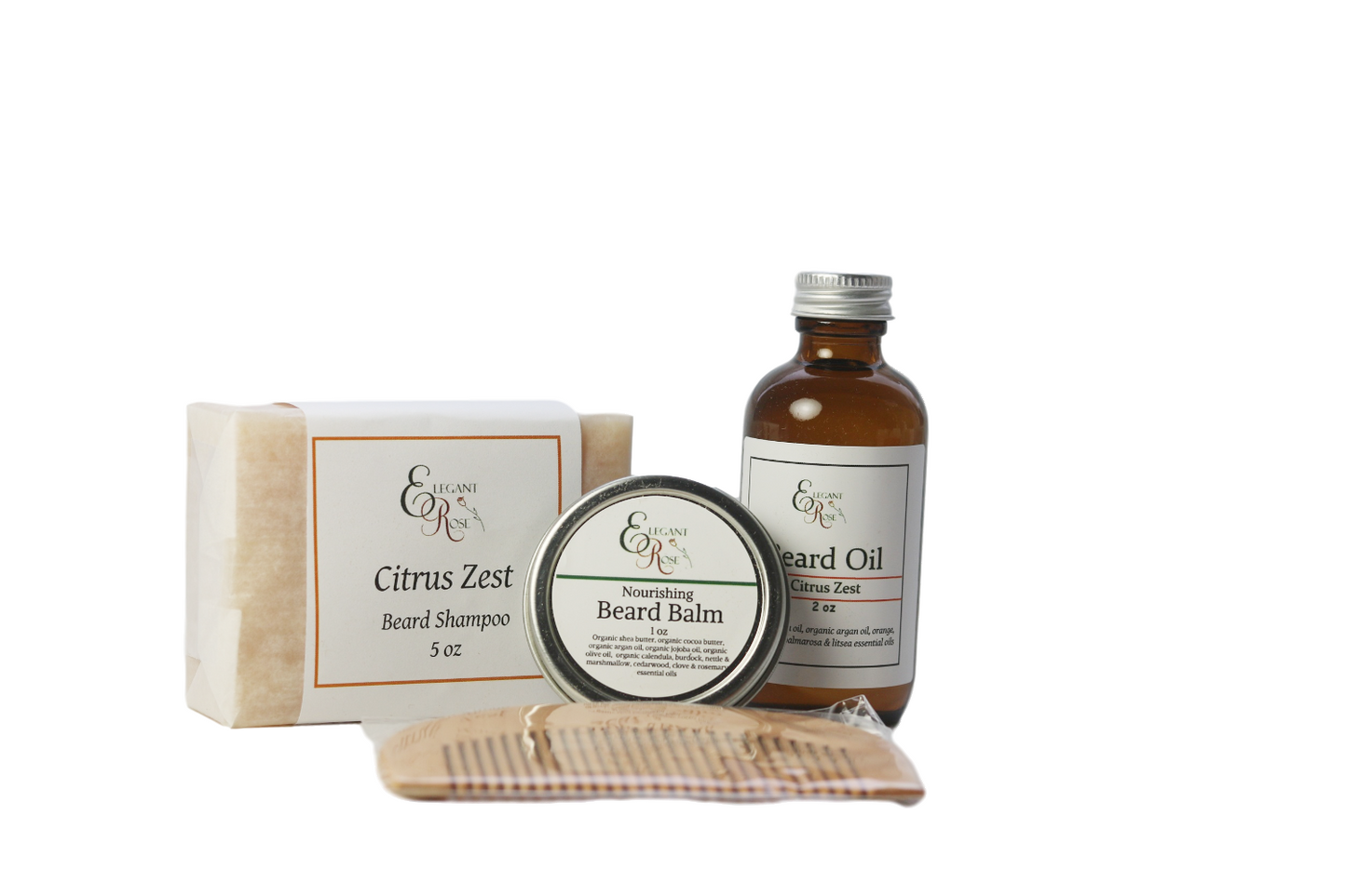 Gift for Him Beard Grooming Kit with Oil and Comb