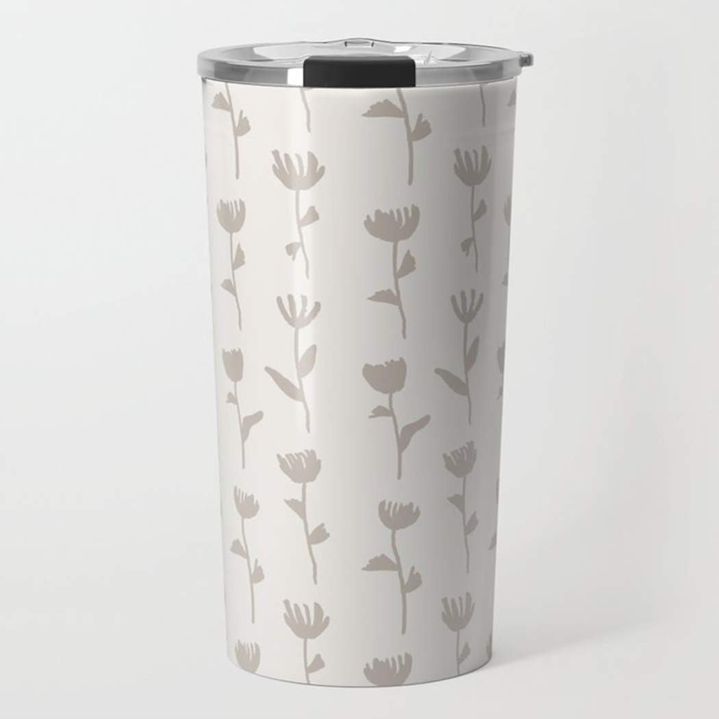 Ink Flower Travel Coffee Mug - Stylemz