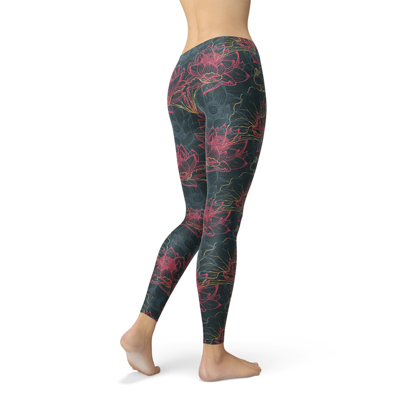 Womens Floral Lotus Leggings for Active Lifestyle Comfort