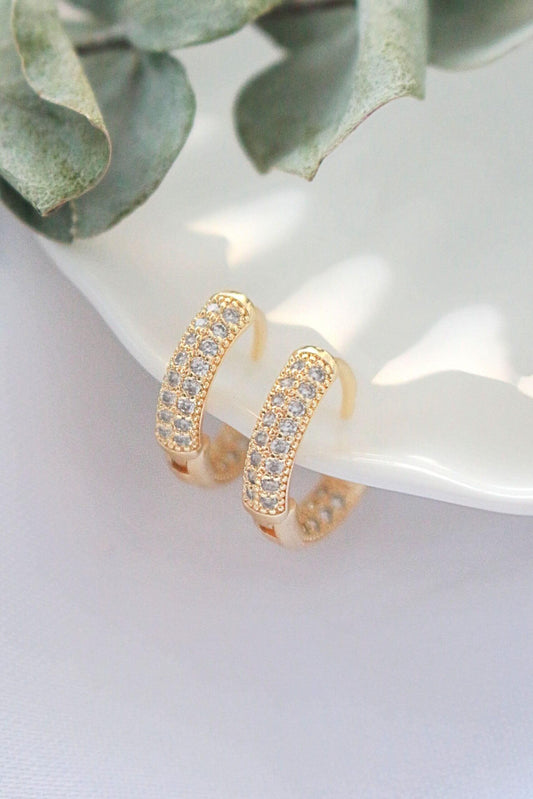 Elegant 24 Karats Cubic Zirconia Hoops for Every Occasion