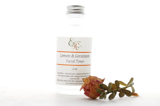 Lemon & Geranium Facial Toner for Oily Acne Prone Skin