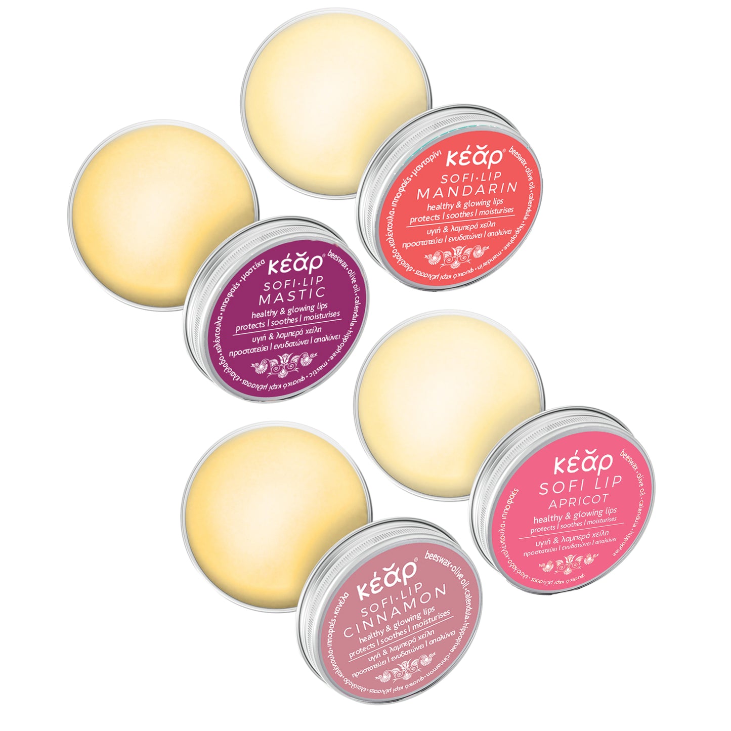 Kear SofiLip Apricot Lip Balm Duo 2 Pack for Soft Lips