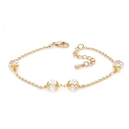 Madison 14K Gold Plated Chain Bracelet with Crystals