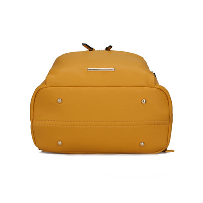 Angela Large Backpack Vegan Leather with Gold Accents