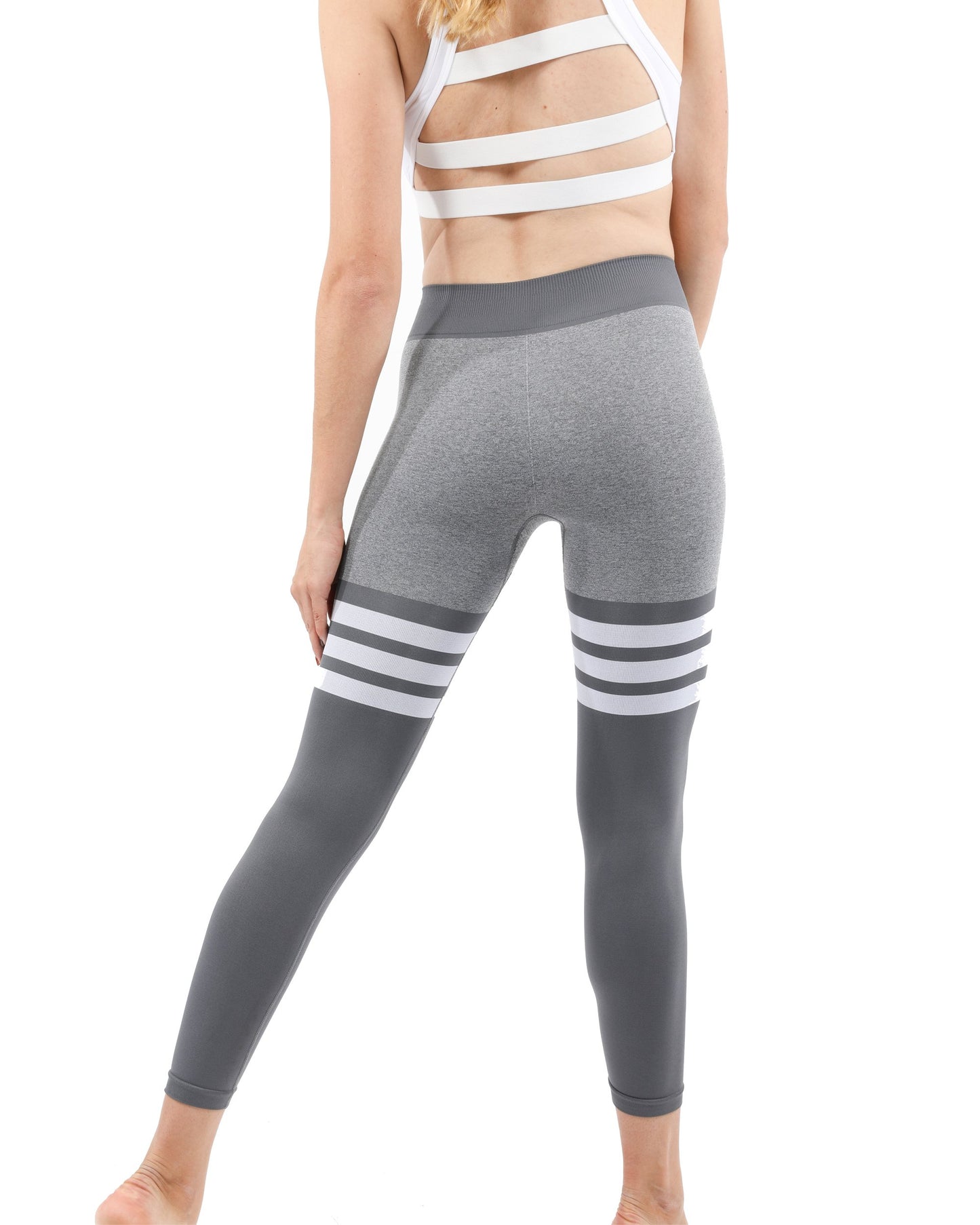 Cassidy Leggings - Grey High Waist with Compression Support