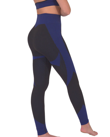 Trois Seamless Leggings - Stylish Black and Navy Design