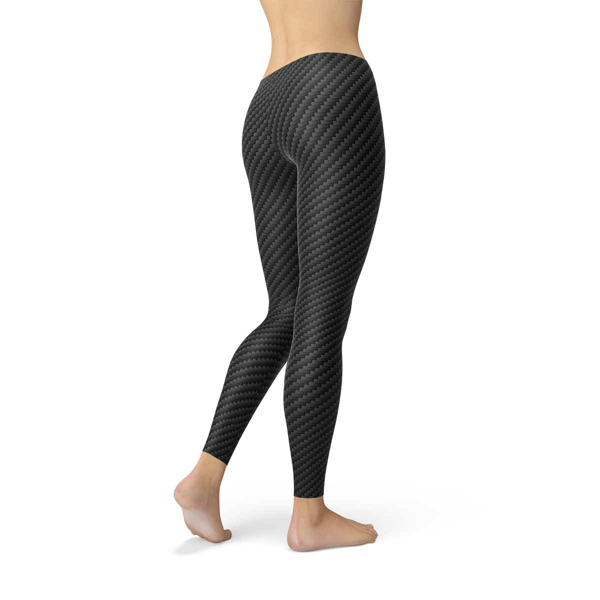 Womens Black Carbon Fiber Leggings for Active Lifestyle