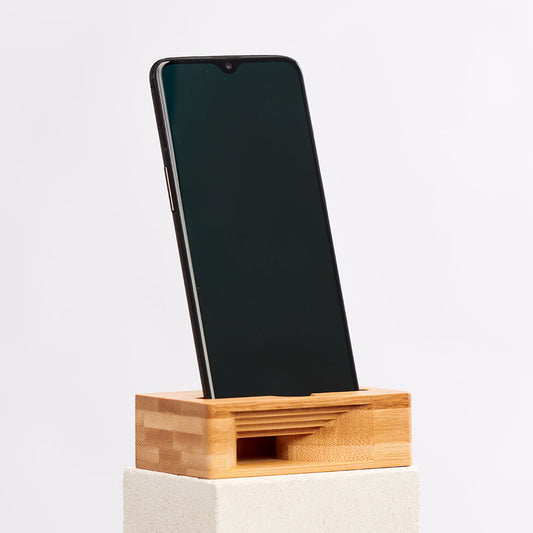 Woodland Mouse Wooden Phone Stand and Amplifier Gift