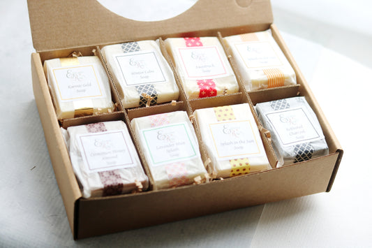 Soap Sampler Gift Set with Natural Essential Oil Soaps