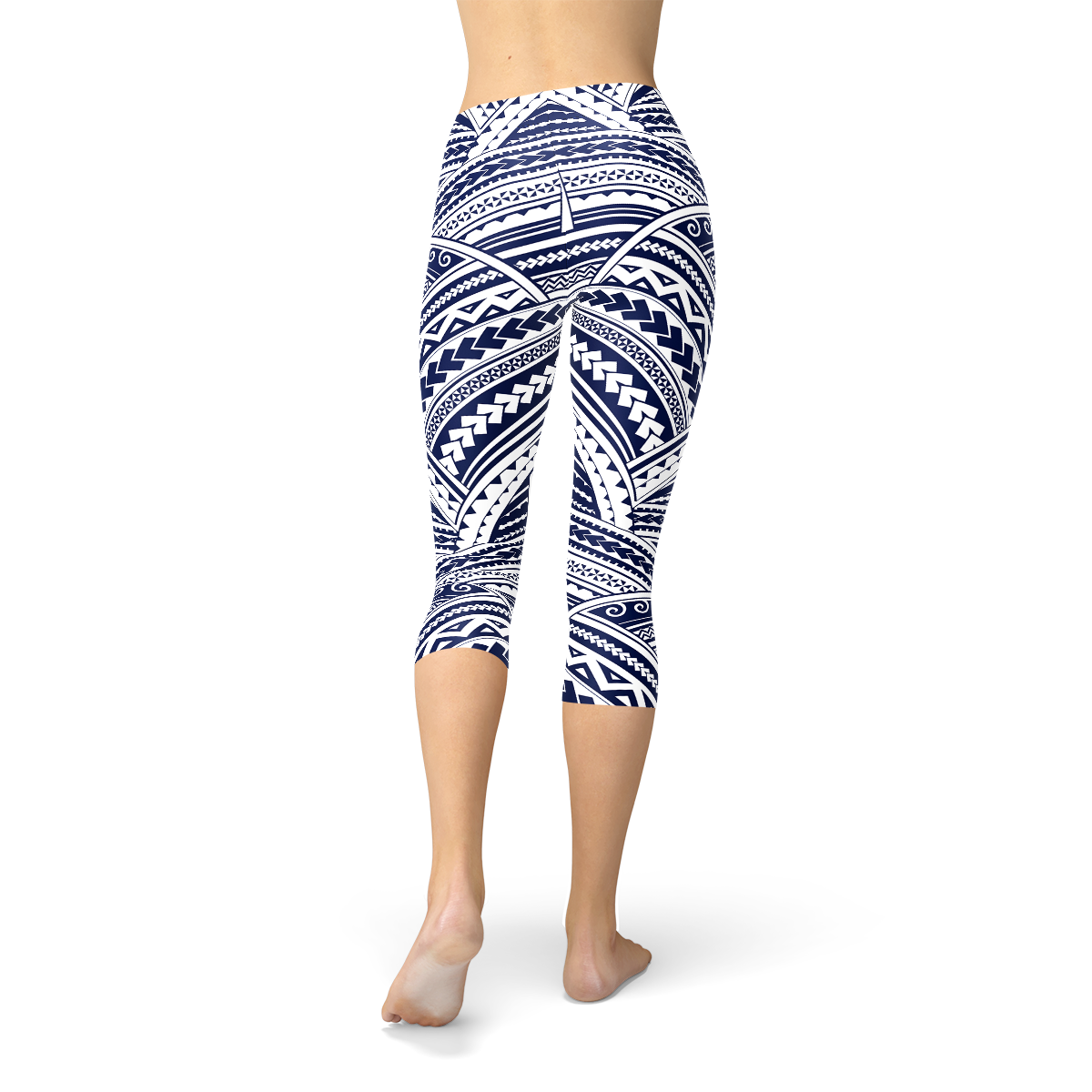 Polynesian Maori Tattoo Capri Leggings - Stylemz