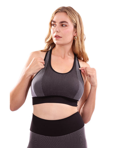 Arleta Seamless Sports Bra - Black for Ultimate Comfort