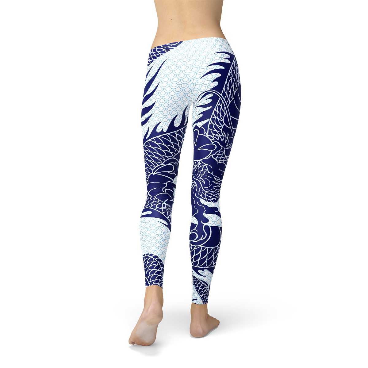 Womens Japanese Dragon Leggings - Stylemz