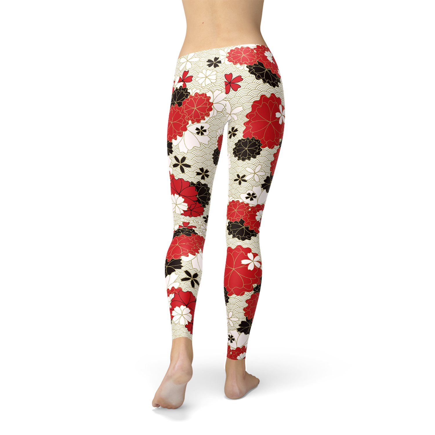 Womens Japanese Cherry Blossom Leggings - Stylemz