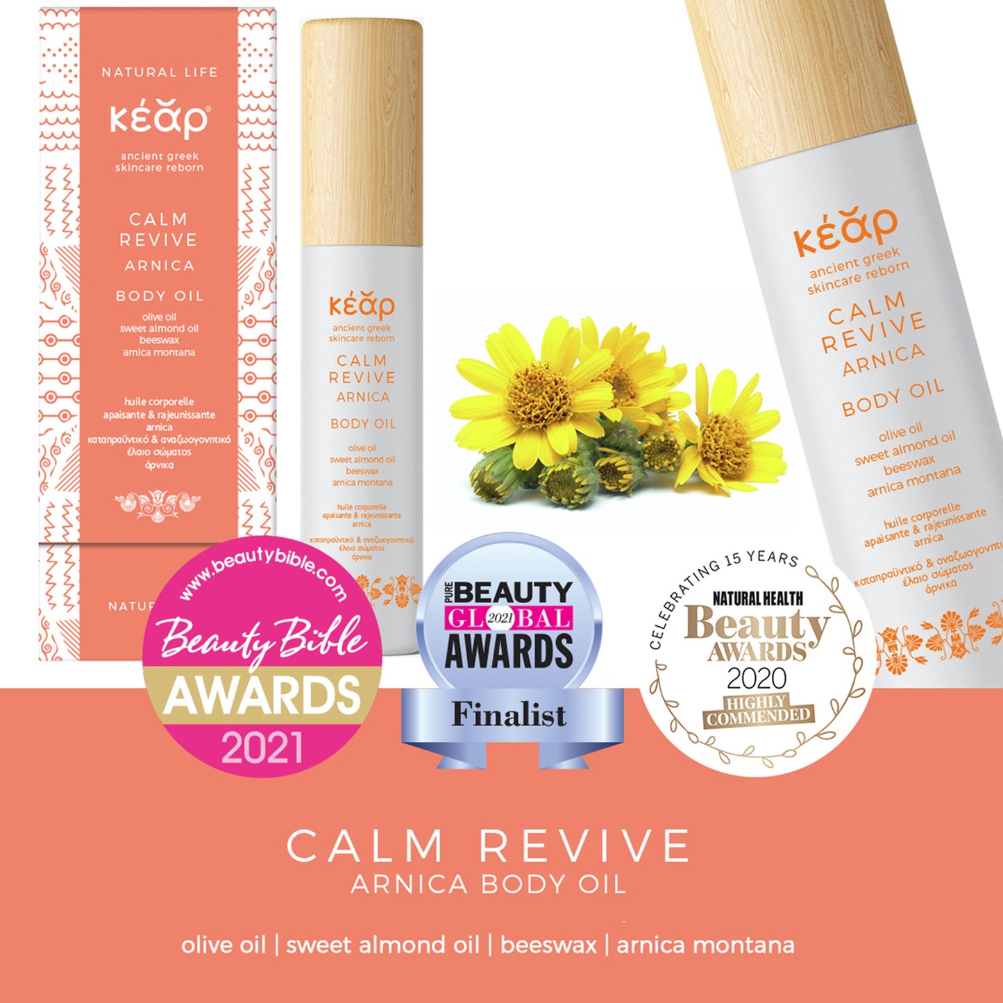 Kear Calm Revive Body Oil for Natural Pain Relief