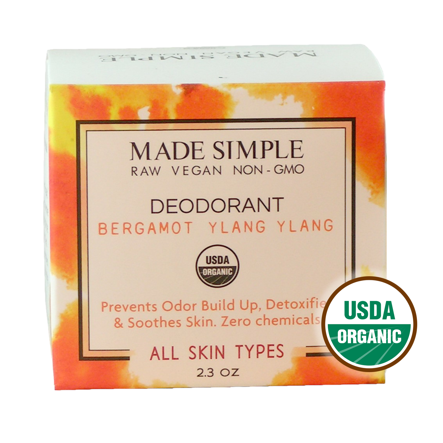 Bergamot Ylang Ylang Deodorant - Organic Vegan Formula