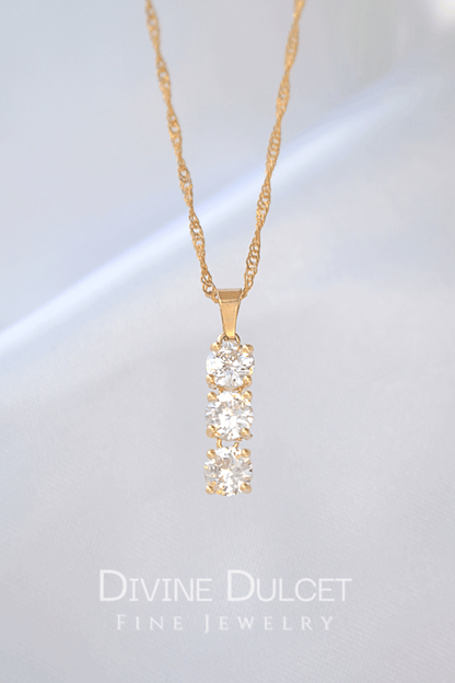 Elegant 24 Karats Cubic Zirconia Drop Necklace for All Occasions