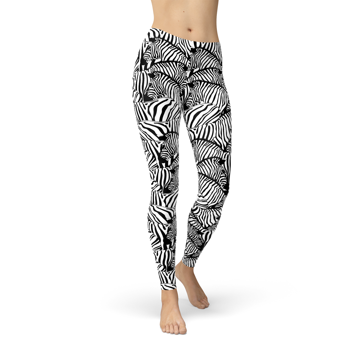 Womens Zebra Stripes Leggings - Stylemz