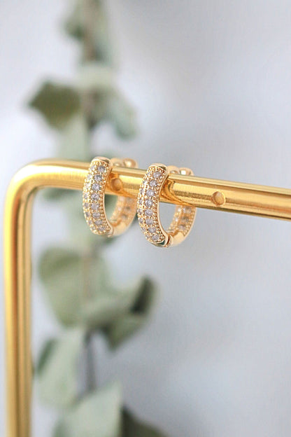 Elegant 24 Karats Cubic Zirconia Hoops for Every Occasion