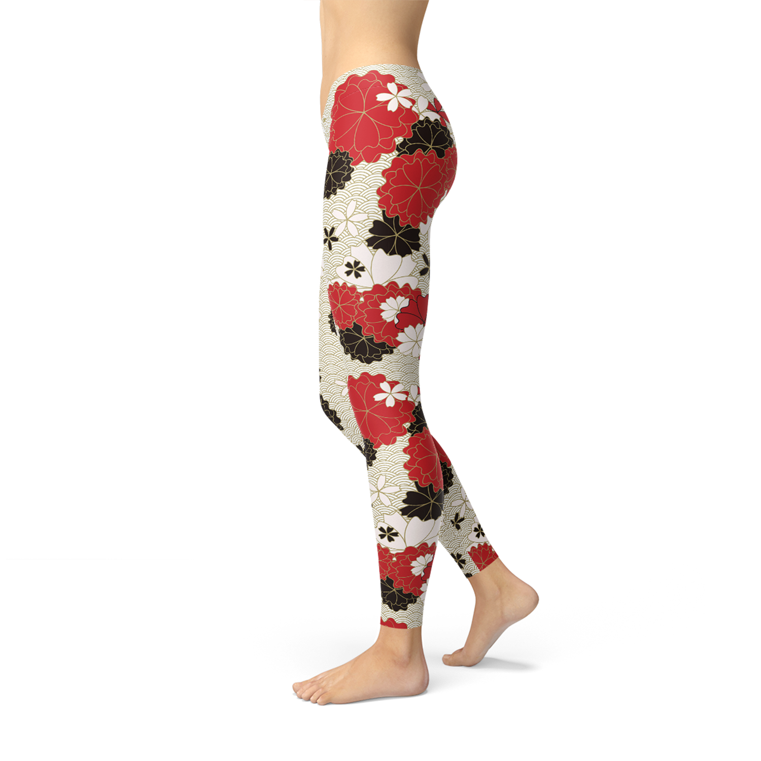 Womens Japanese Cherry Blossom Leggings - Stylemz