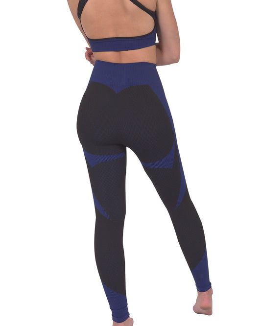 Trois Seamless Leggings - Stylish Black and Navy Design