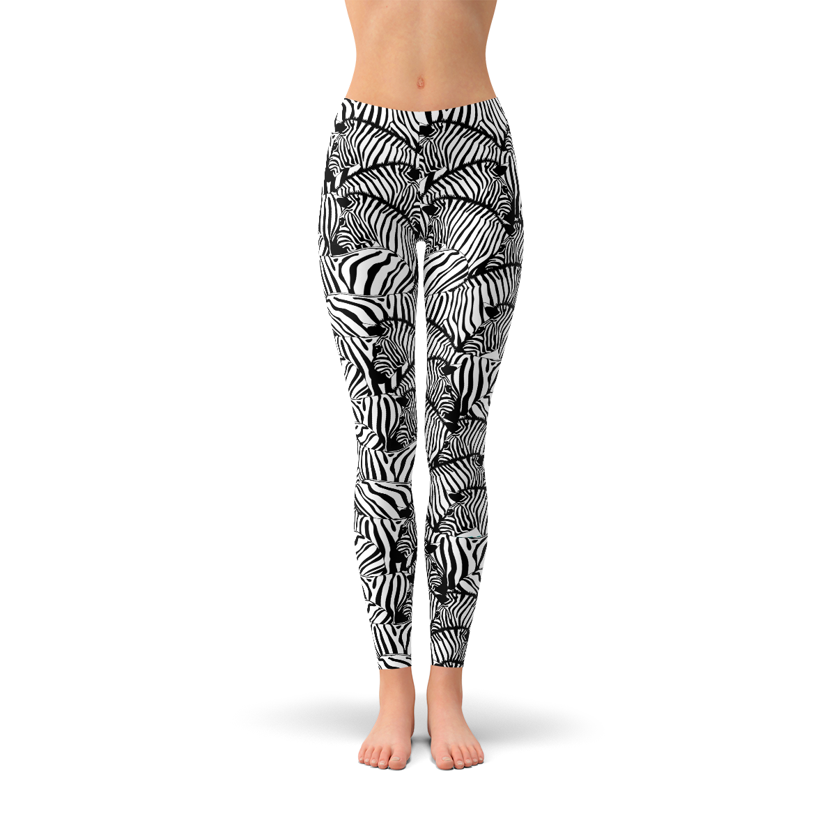 Womens Zebra Stripes Leggings - Stylemz