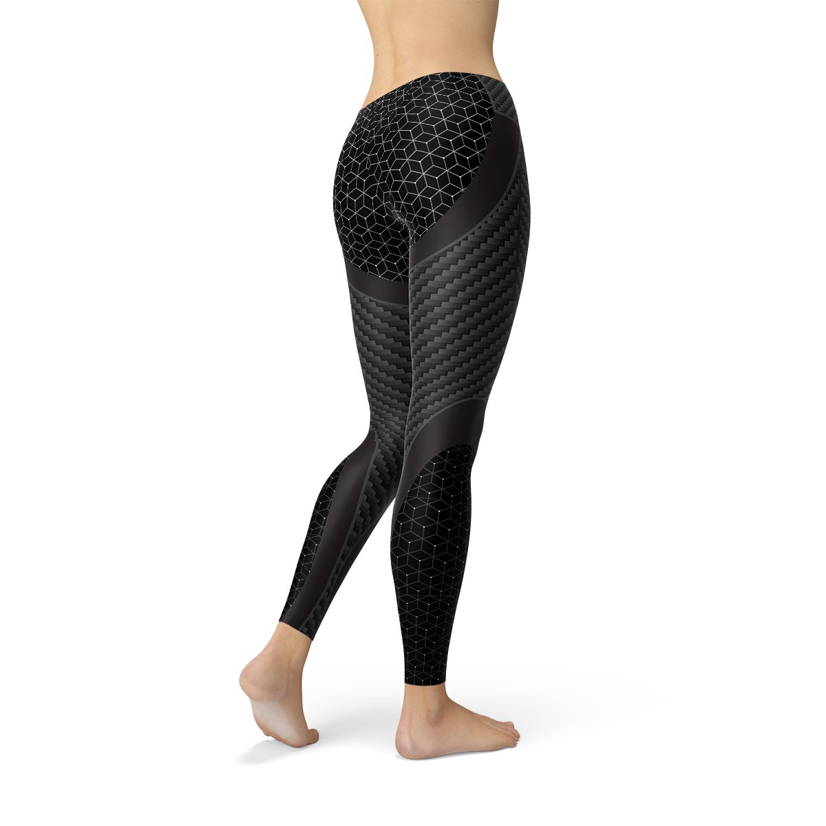 Womens Carbon Fiber Sports Leggings - Stylemz