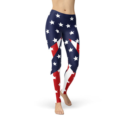 Womens American Flag Leggings - Stylemz