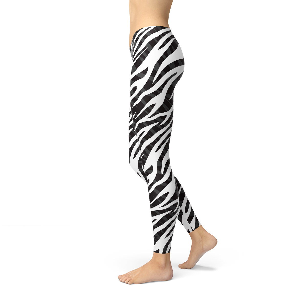 Womens Zebra Stripes Leggings - Stylemz