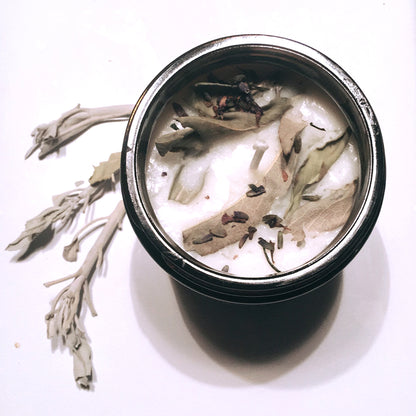 Lavender + White Sage Aromatherapy Scented Soy Wax Candle - Stylemz