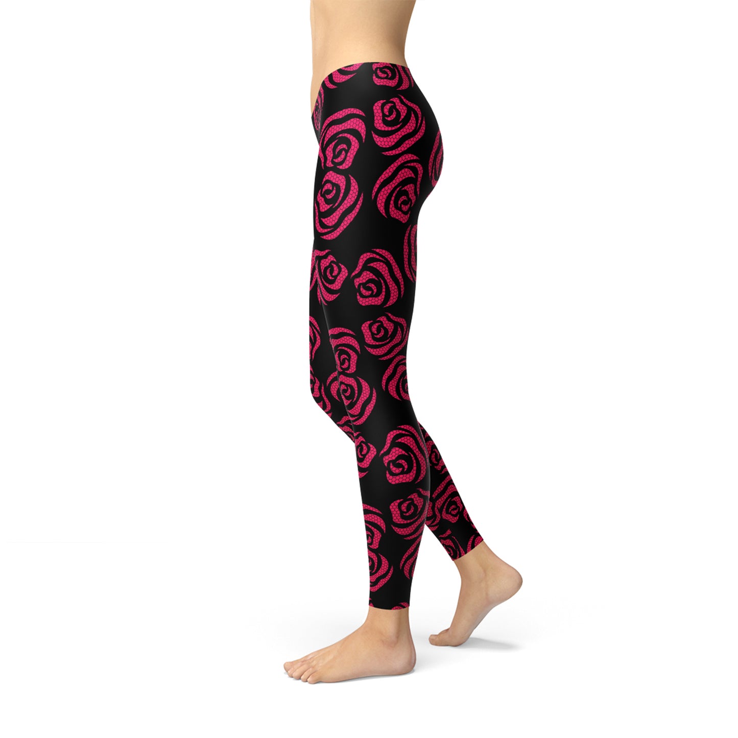 Red Roses Leggings for Women - Stylish Activewear Pants