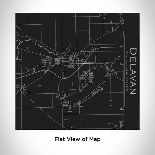 Delavan - Wisconsin Map Tumbler in Matte Black - Stylemz