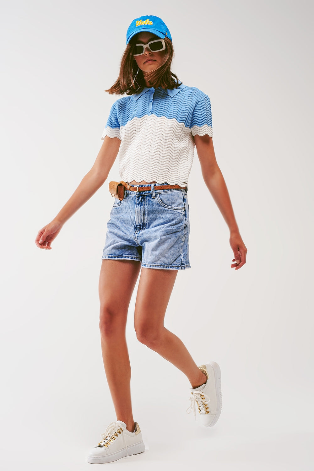 Denim Shorts in Light Blue Wash for Everyday Style