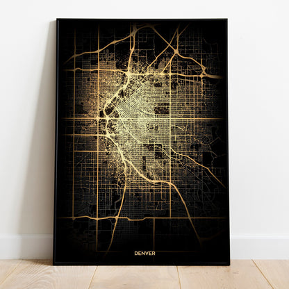 Denver Co Poster Printed on Quality Satin Paper