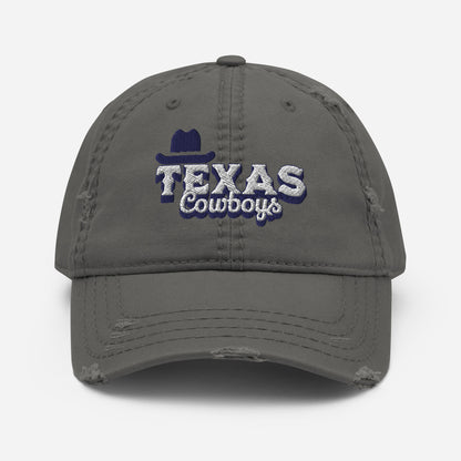 Korea -  Texas cowboys Distressed Dad Hat  - StyleMZ