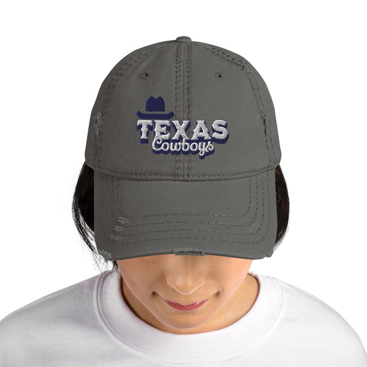 Korea -  Texas cowboys Distressed Dad Hat  - StyleMZ