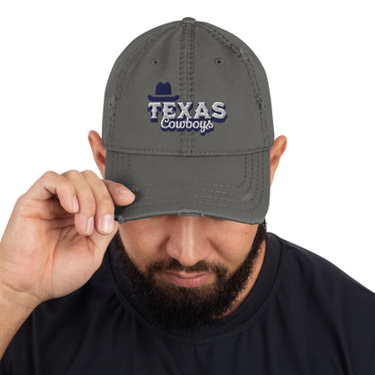 Korea -  Texas cowboys Distressed Dad Hat  - StyleMZ