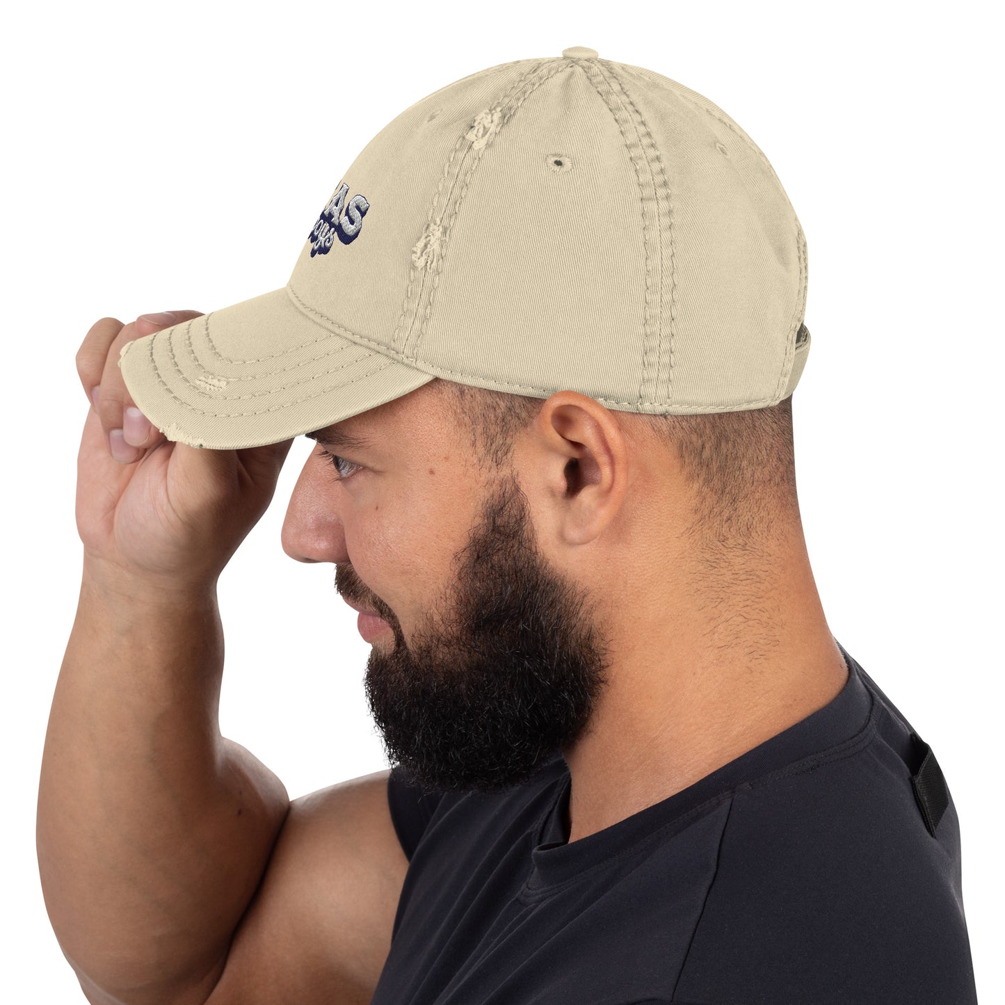 Korea -  Texas cowboys Distressed Dad Hat  - StyleMZ