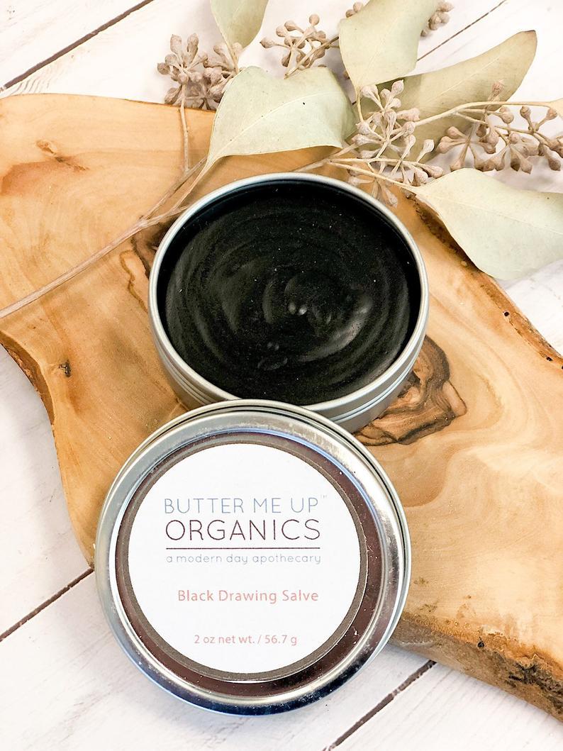 Organic Black Drawing Salve for Bee Stings and Rashes