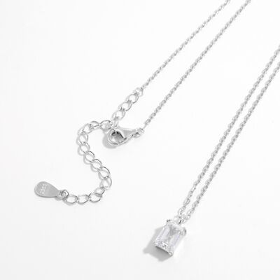 925 Sterling Silver Zircon Pendant Necklace