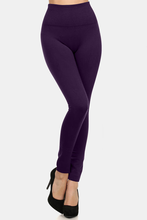 Yelete Seamless High Waist Fleece Leggings for Comfort