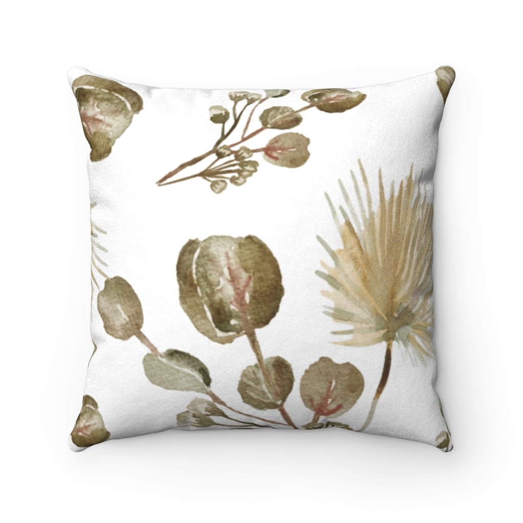 Garder Blossoms Double Sided Print Faux Suede Cushion