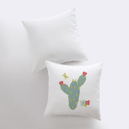 Green Cactus Pillow Cover | Southwestern Succulent Design