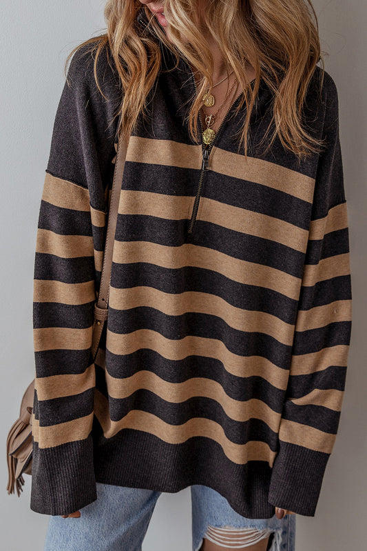 Adeline Stripe Oversized Sweater for Chic Cozy Style